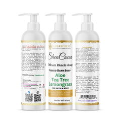 Shea Cocoa African Black Liquid Soap with Lemongrass & Tea tree