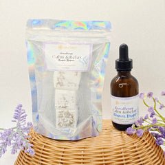 Aromatherapy - Calm and Relax Shower Steamer Diffuser Drop Set