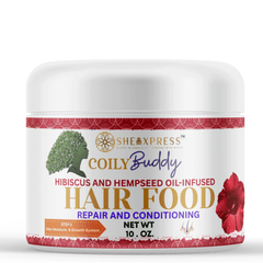 CoilyBuddy Hibiscus and Hemp Seed Hair Food 10oz