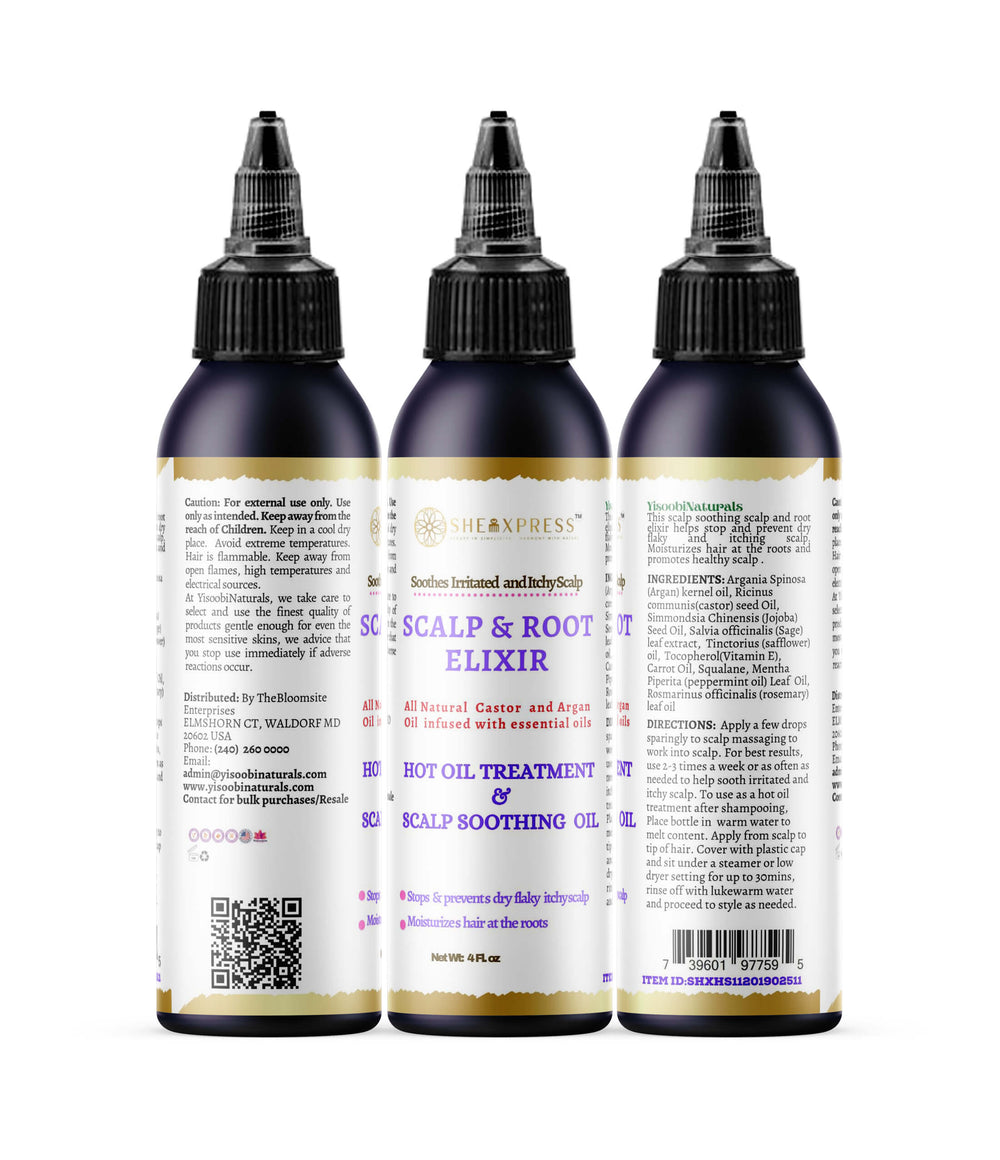 Natural scalp treatment for itchy, dry scalp