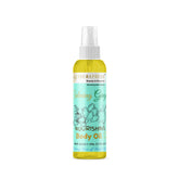 Calming Ginger Nourishing Body Oil 2 fl oz bottle with botanical ginger and matcha design