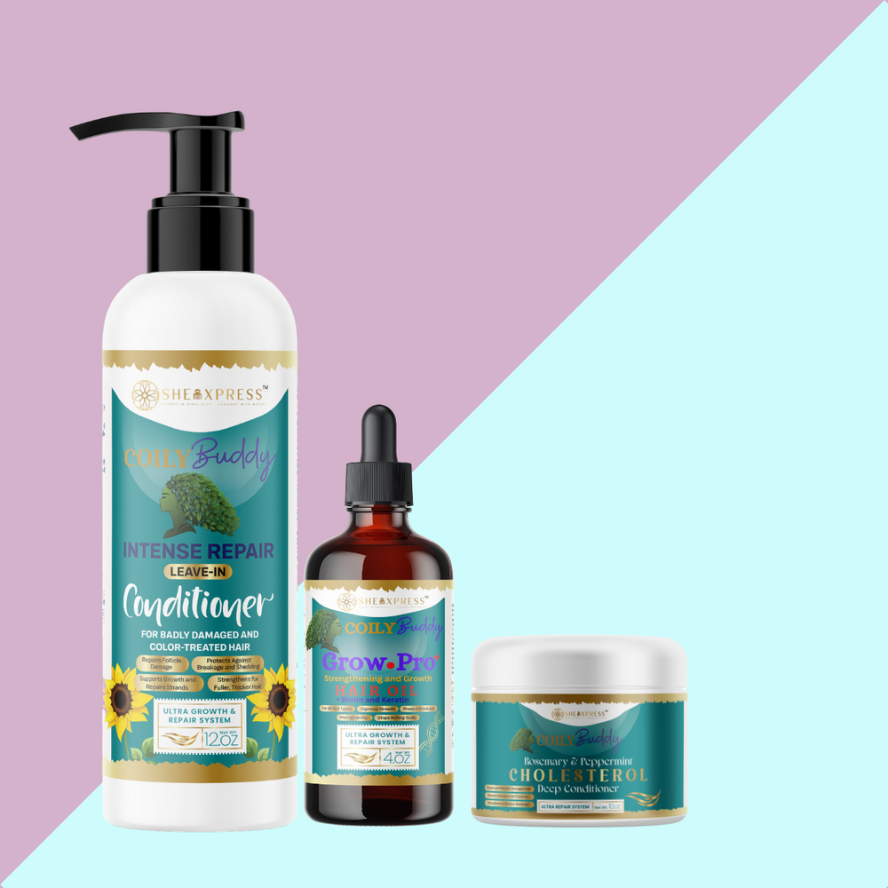 Hair Repair Set for Natural Hair | Growth and Recovery Trio