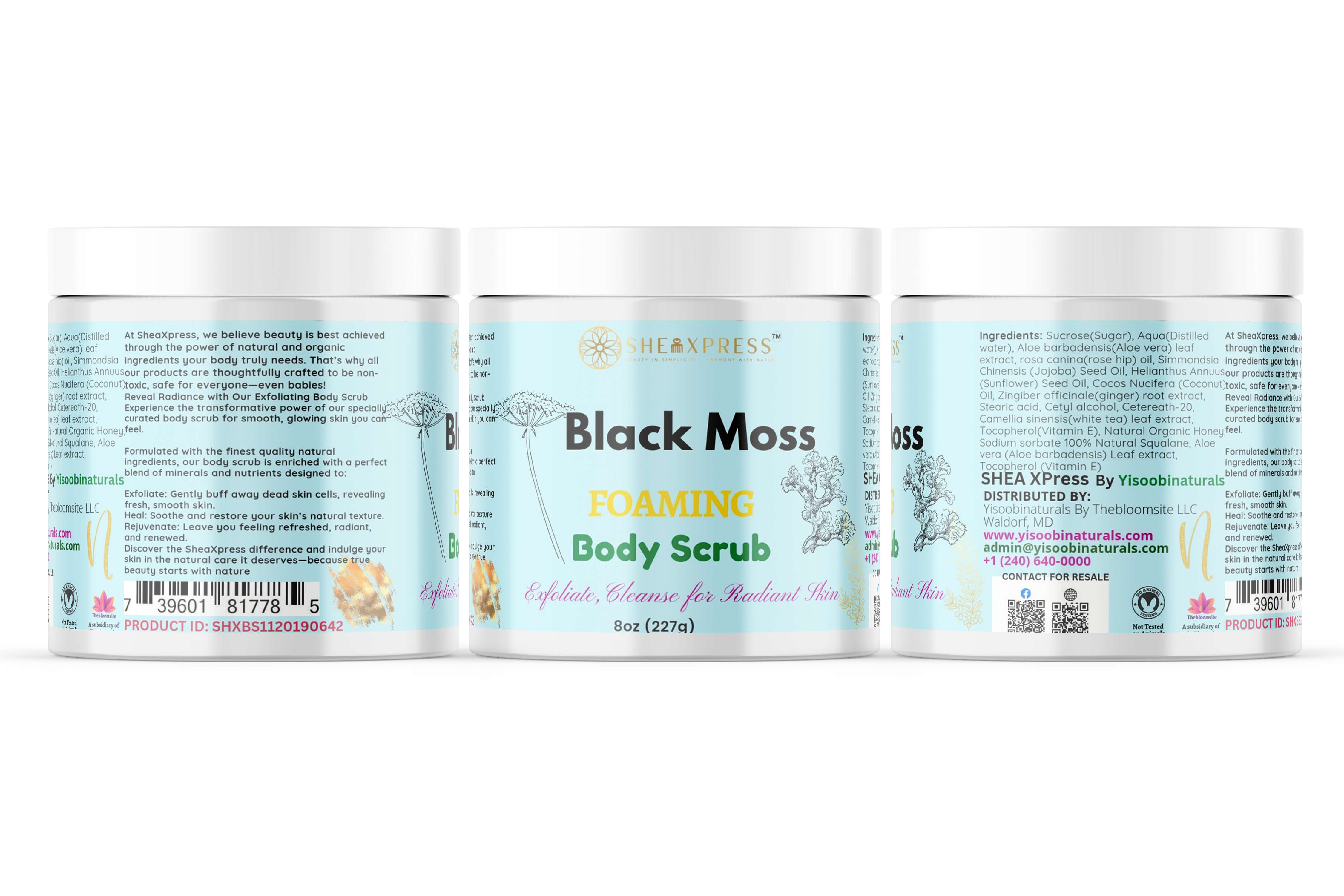 Black Moss Foaming body Scrub