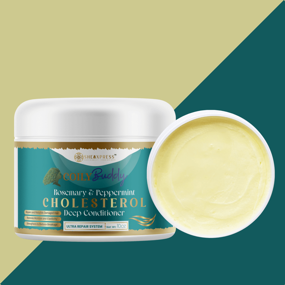 CoilyBuddy Rosemary and Peppermint Cholesterol Deep Conditioner