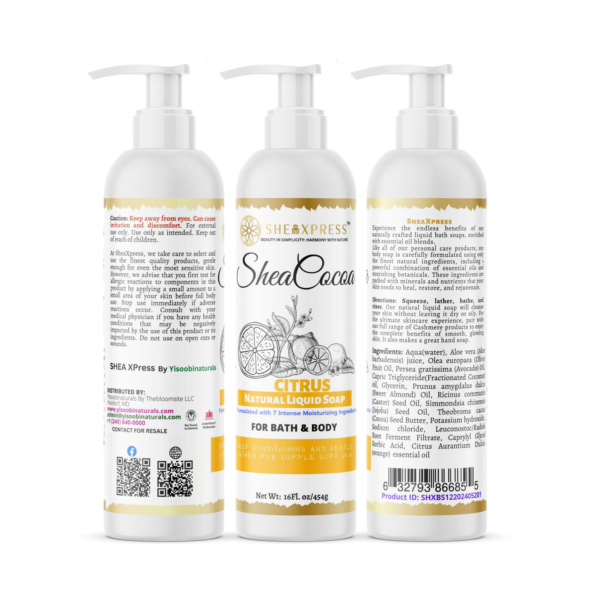 Shea Cocoa Citrus Liquid Soap
