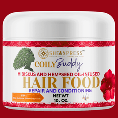 CoilyBuddy Hibiscus and Hemp Seed Hair Food 10oz