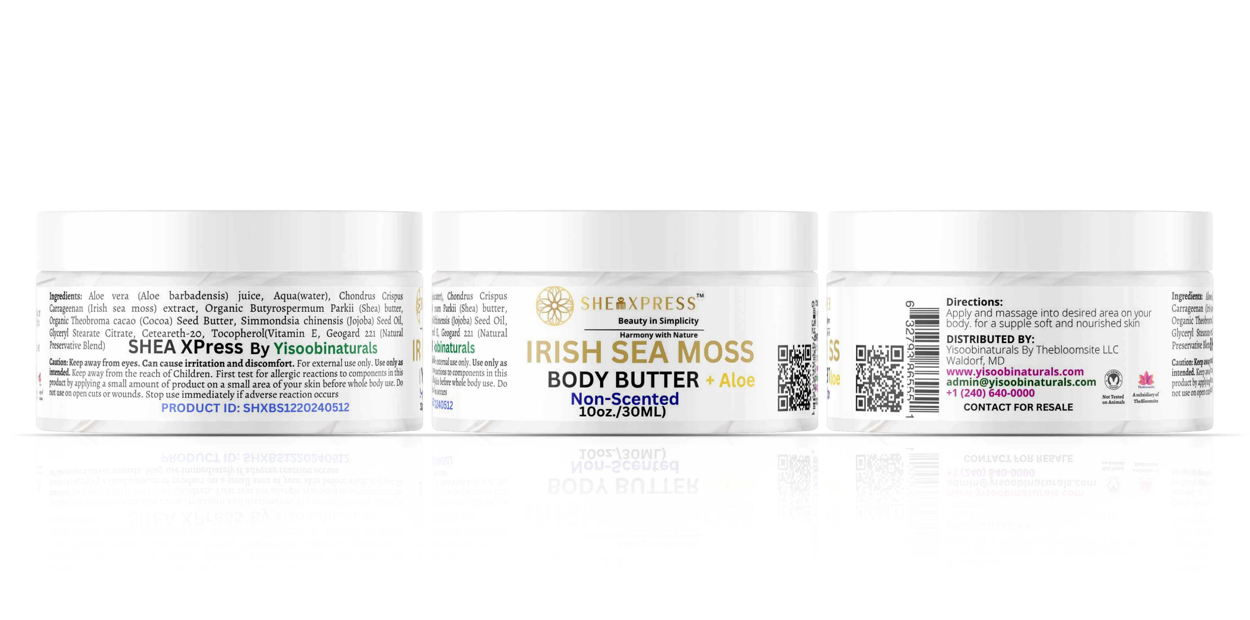 Unscented Irish Sea Moss Aromatherapy Body Butter with Aloe