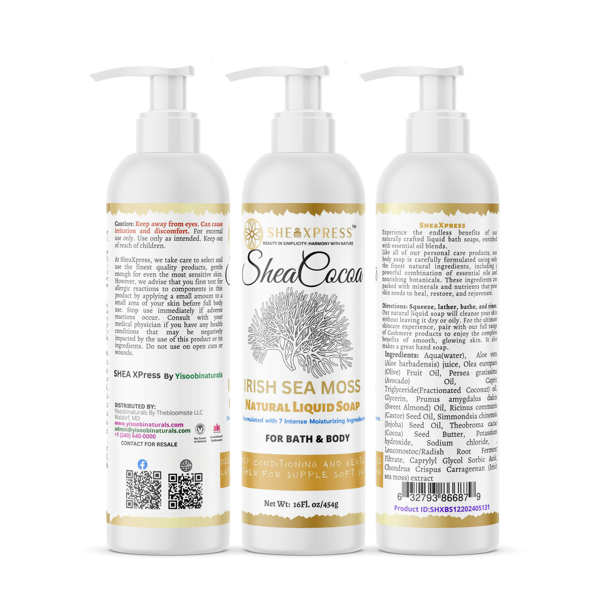 Shea Cocoa Irish Sea Moss Liquid Soap