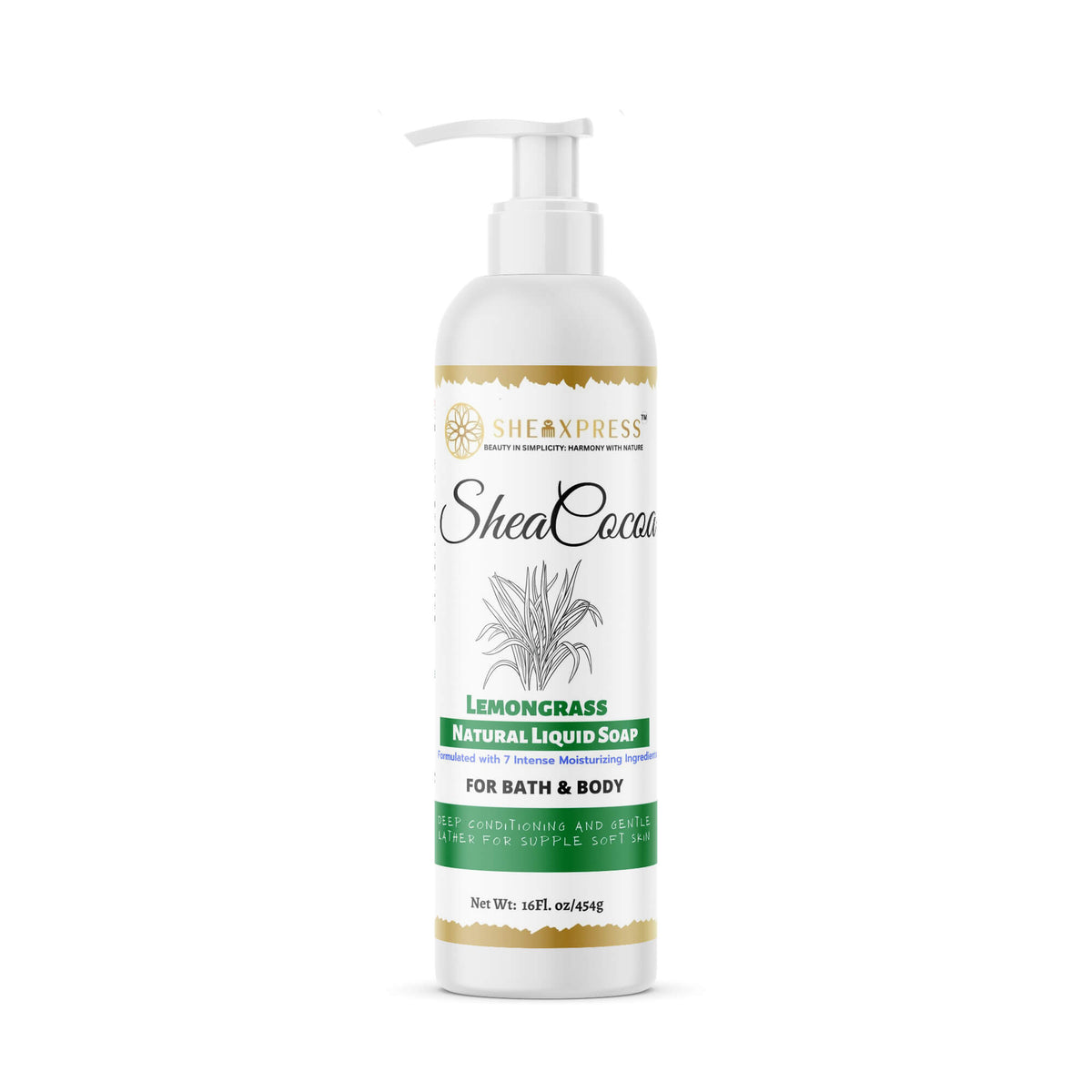 Shea Cocoa Lemongrass Liquid Soap