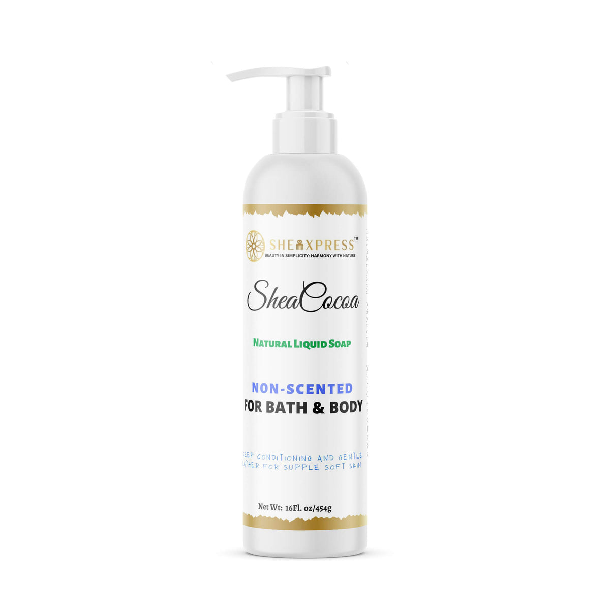 Shea Cocoa Unscented Liquid Soap