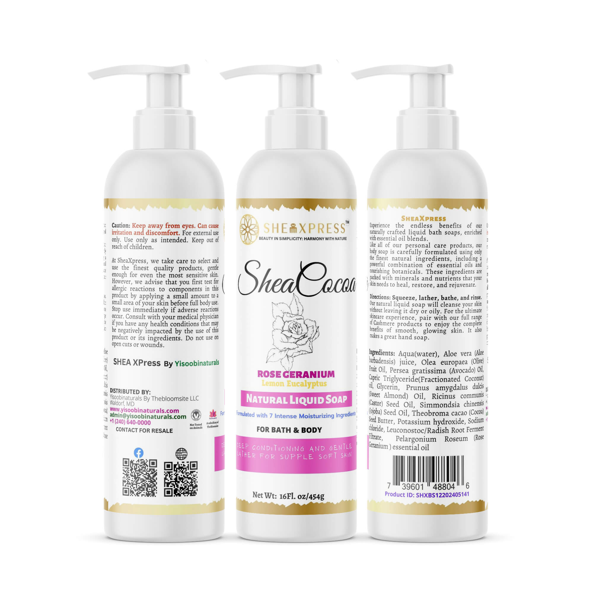 Shea Cocoa Rose Liquid Soap
