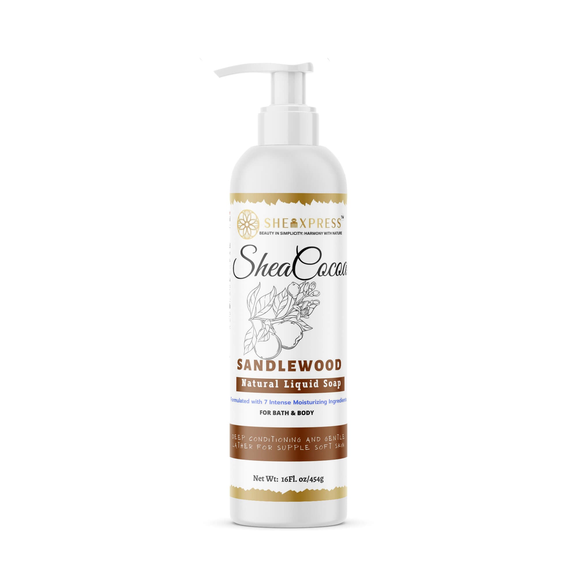 Shea Cocoa Sandalwood Luxury Liquid Soap