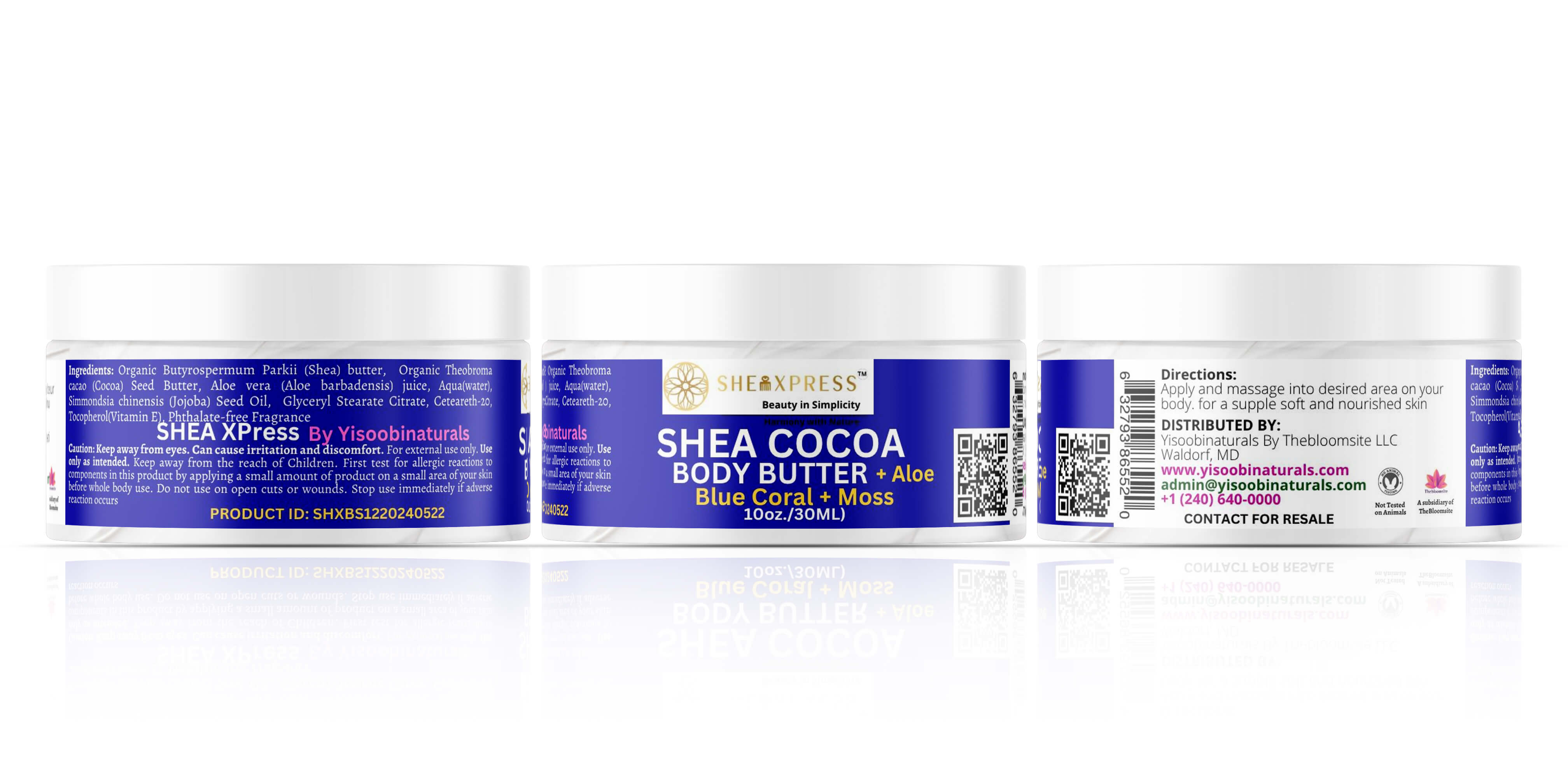 Blue Coral Moss Aromatherapy Body Butter with Aloe