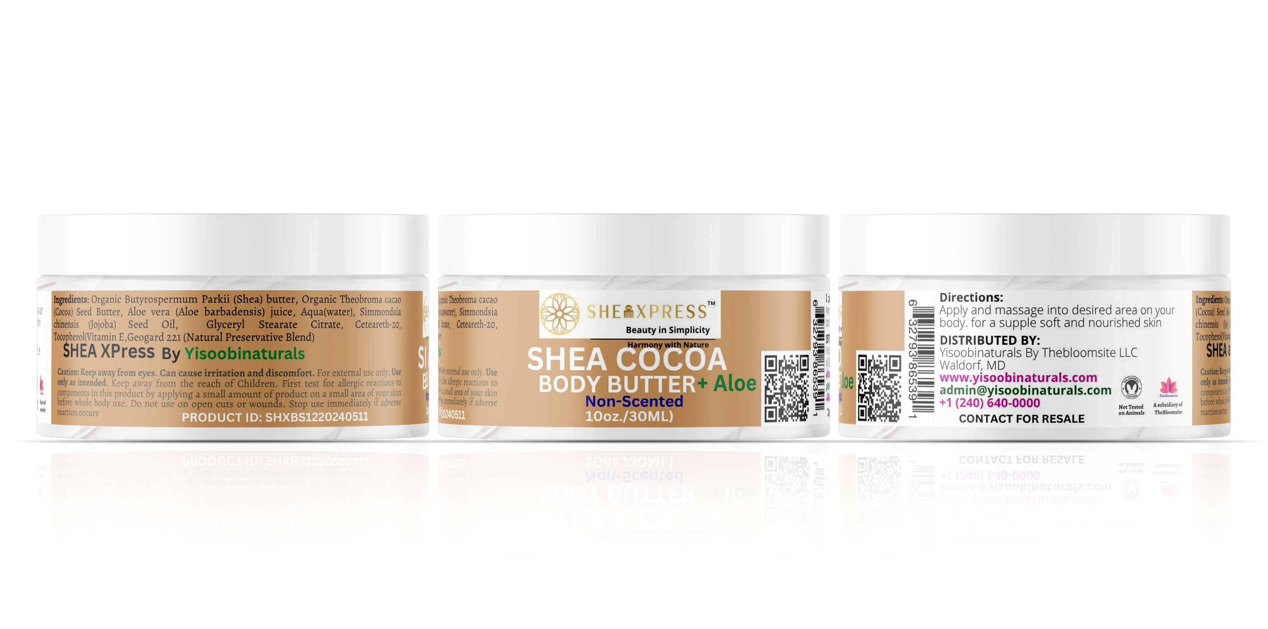 Unscented Shea Cocoa Aromatherapy Body Butter with Aloe