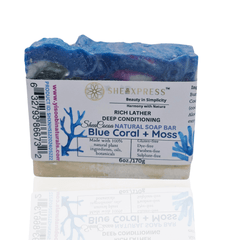 Shea Cocoa Blue coral  moss Luxury Soap Bar