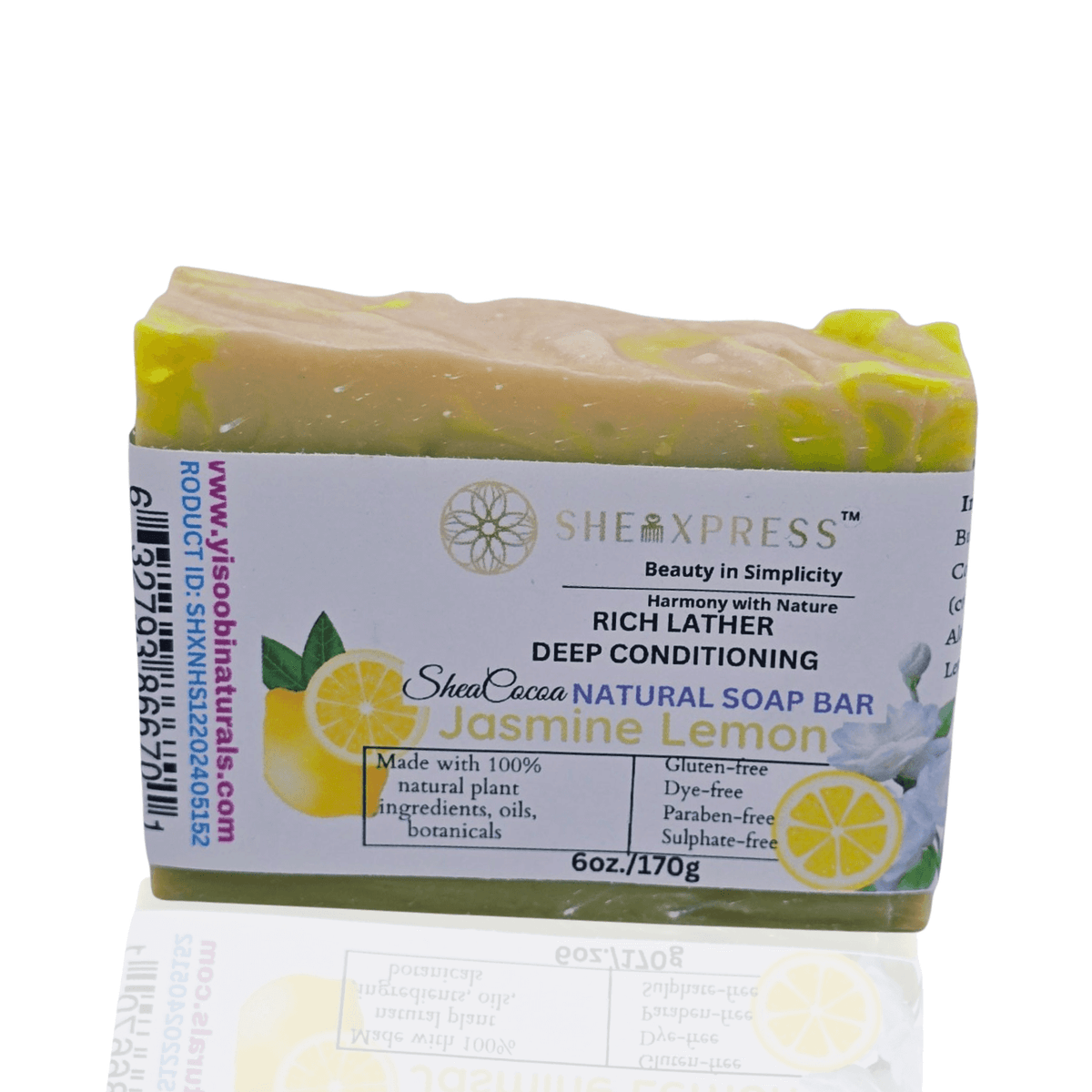 Shea Cocoa Jasmine Lemon Luxury Soap Bar