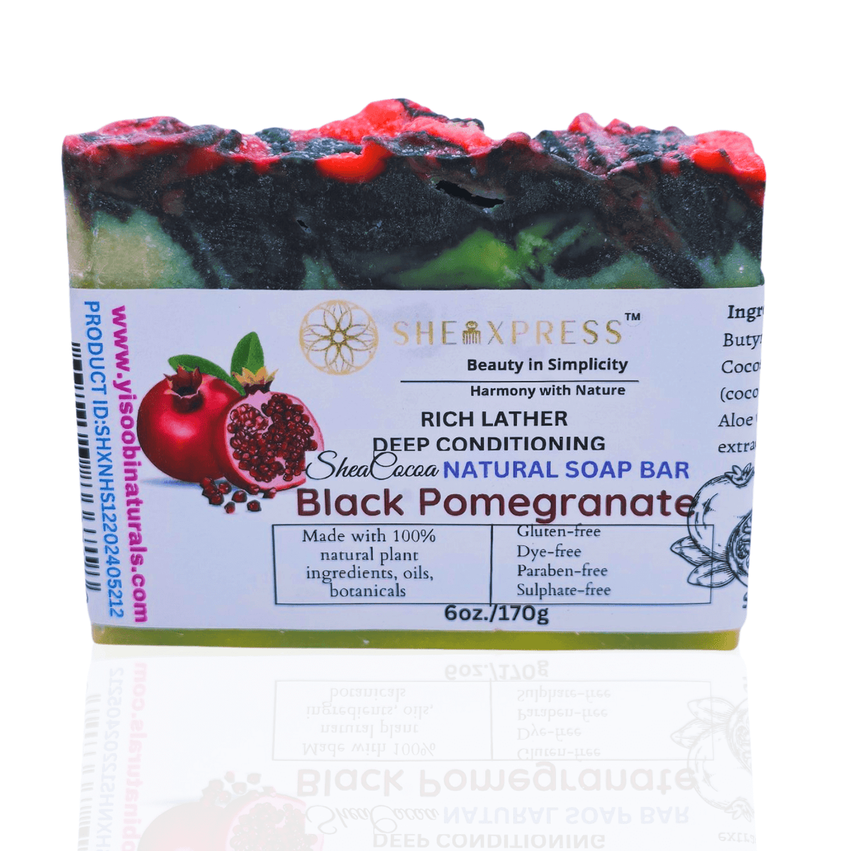 Shea Cocoa Black Pomegranate Luxury Soap Bar