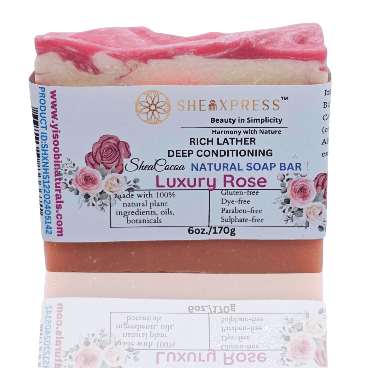 Shea Cocoa Rose Luxury Soap Bar