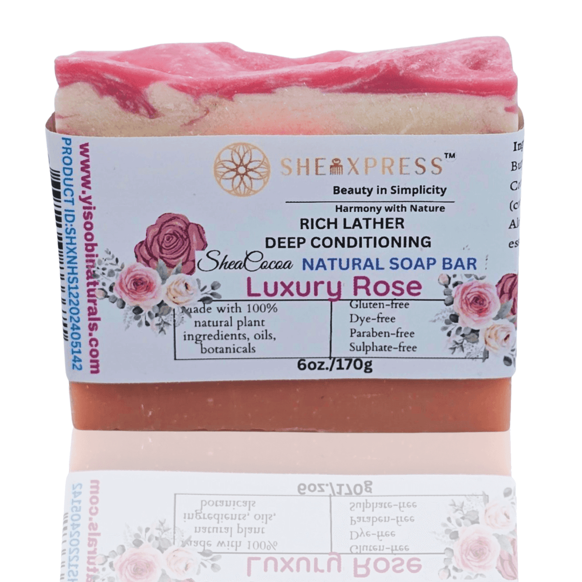Shea Cocoa Rose Luxury Soap Bar