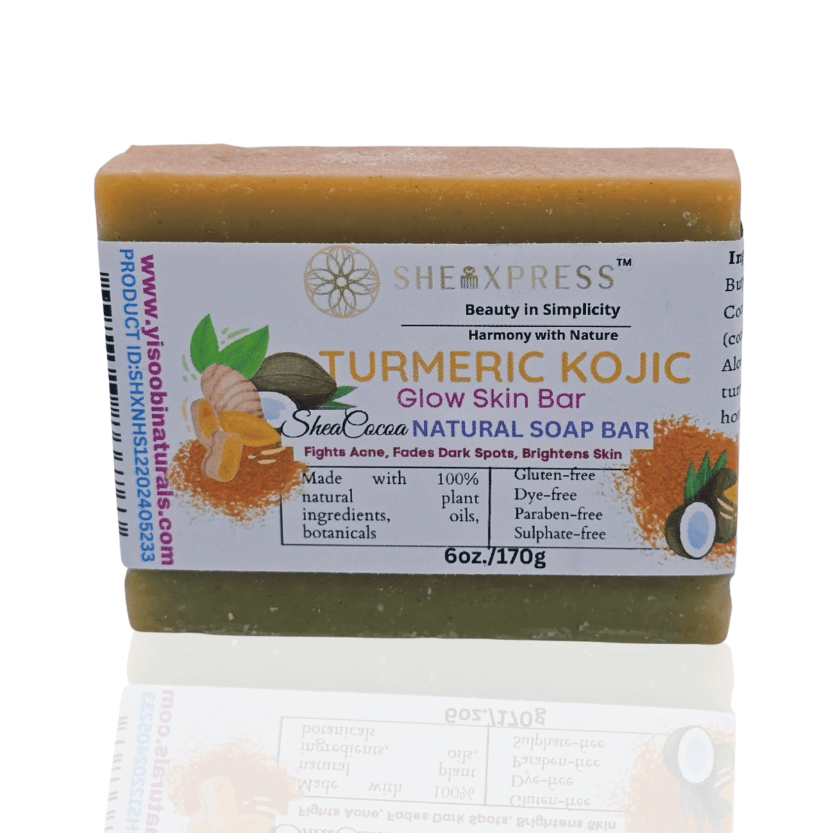 Turmeric Kojic Glow Skin Soap Bar
